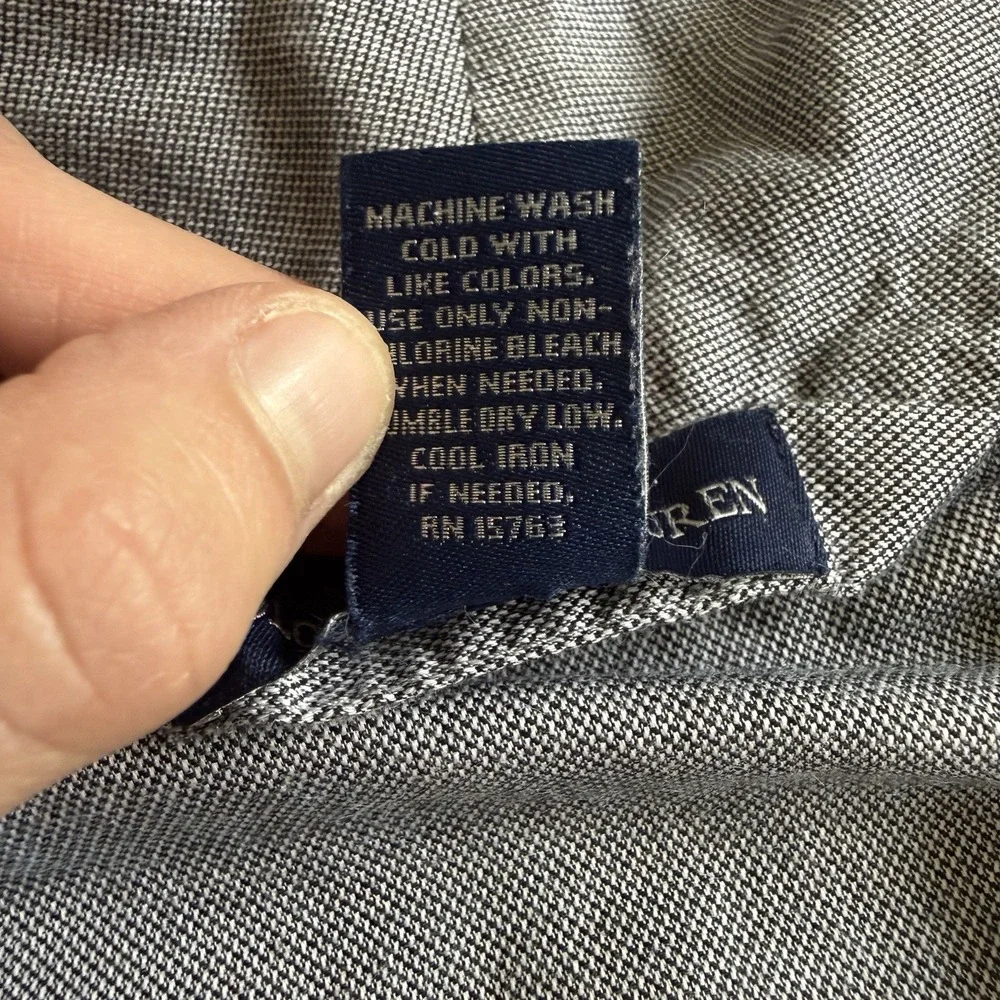 Polo Ralph Lauren Mens Robe S/M Blue Gray Embroidered Logo Sleepwear Lightweight